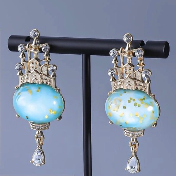 “Auroras Castle” Sleeping Beauty Disney Princess Magic Blue Globe Glitter Dangle - Picture 6 of 16